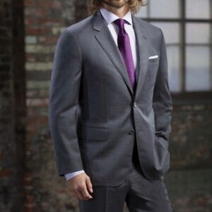NWOT Baroni Prive Dark Charcoal Wool Blazer Super 150’s